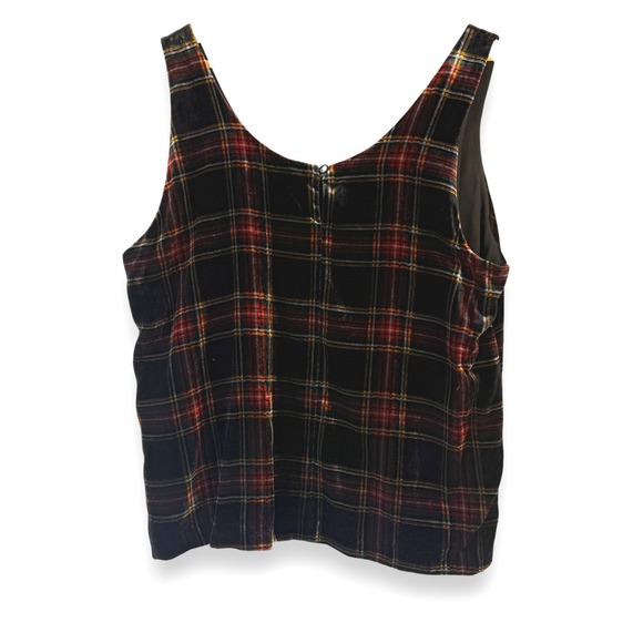 J.Crew Stewart Tartan Velvet Plaid Top 16 NWT - Picture 6 of 10